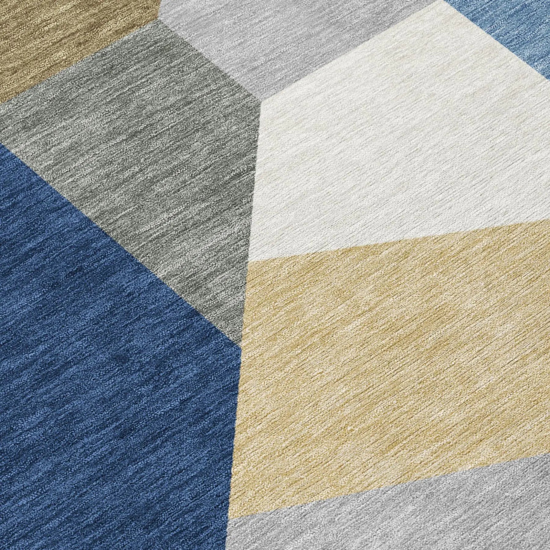 10' X 14' Navy Blue And Blue Geometric Washable Indoor Outdoor Area Rug Homeroots Outdoor