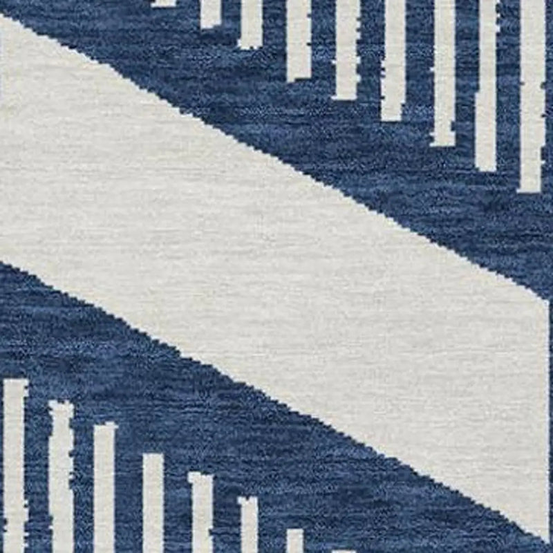 10' X 14' Navy Blue And Blue Geometric Washable Indoor Outdoor Area Rug Homeroots Outdoor