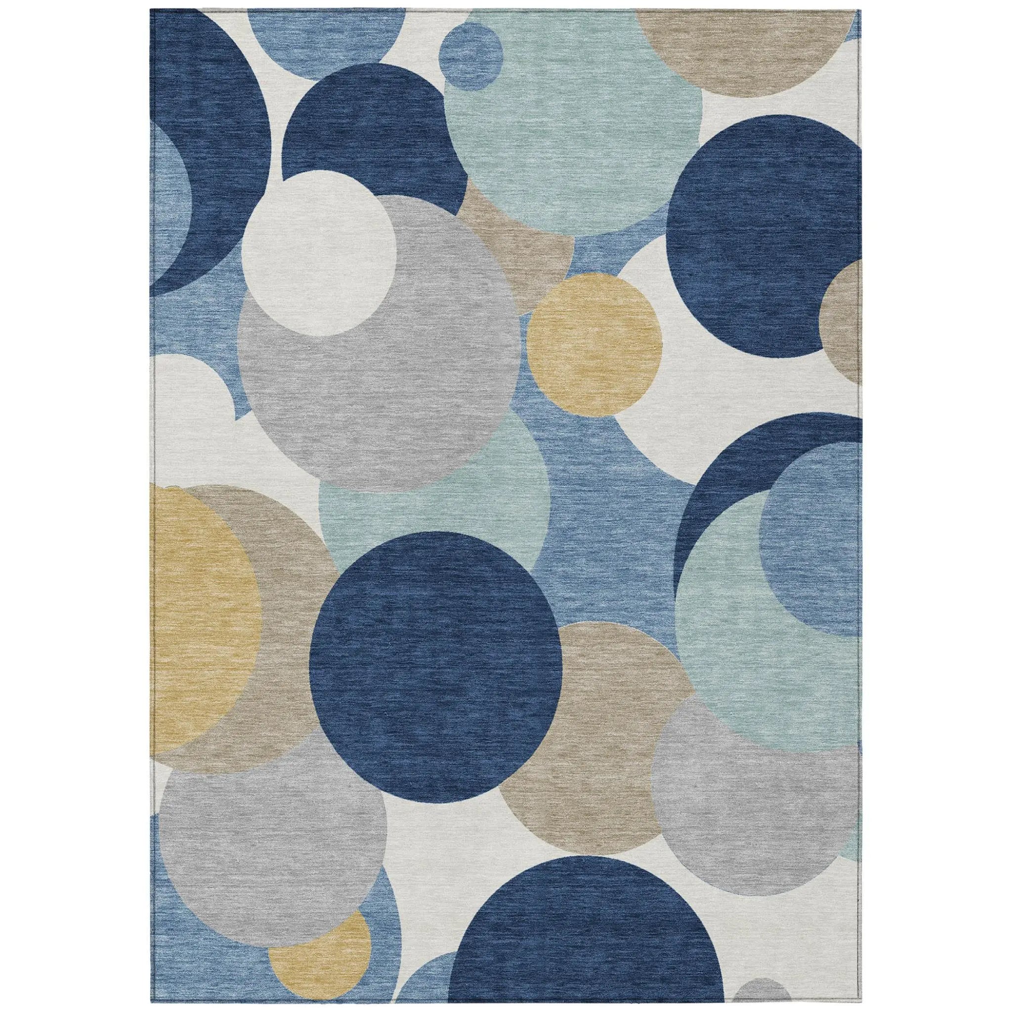 10' X 14' Navy Blue And Blue Geometric Washable Indoor Outdoor Area Rug Homeroots Outdoor