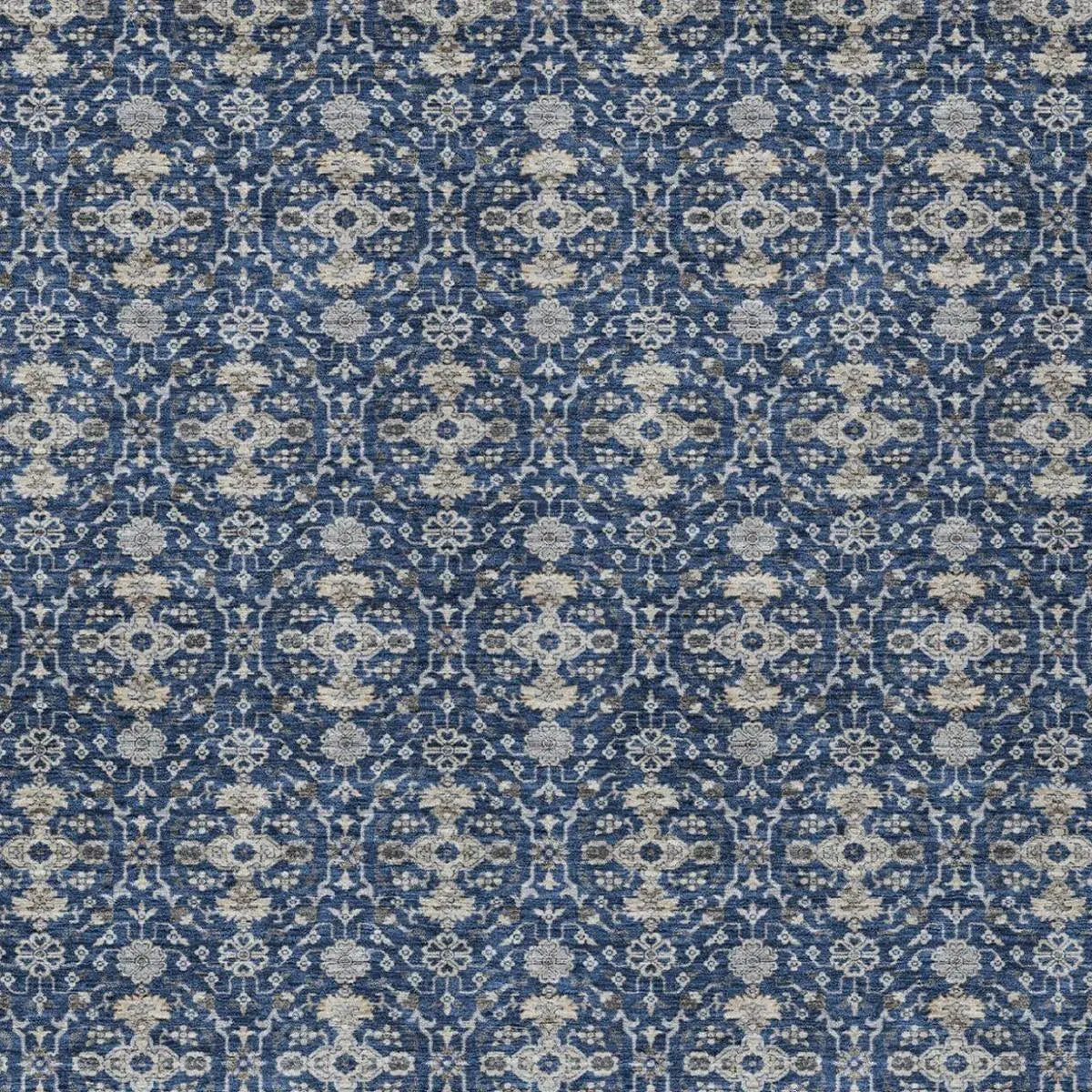 10' X 14' Navy Blue And Blue Oriental Washable Indoor Outdoor Area Rug Homeroots Outdoor