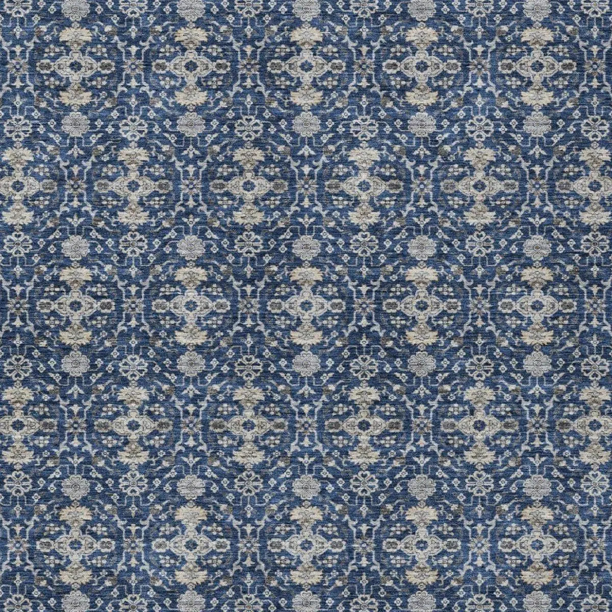 10' X 14' Navy Blue And Blue Oriental Washable Indoor Outdoor Area Rug Homeroots Outdoor