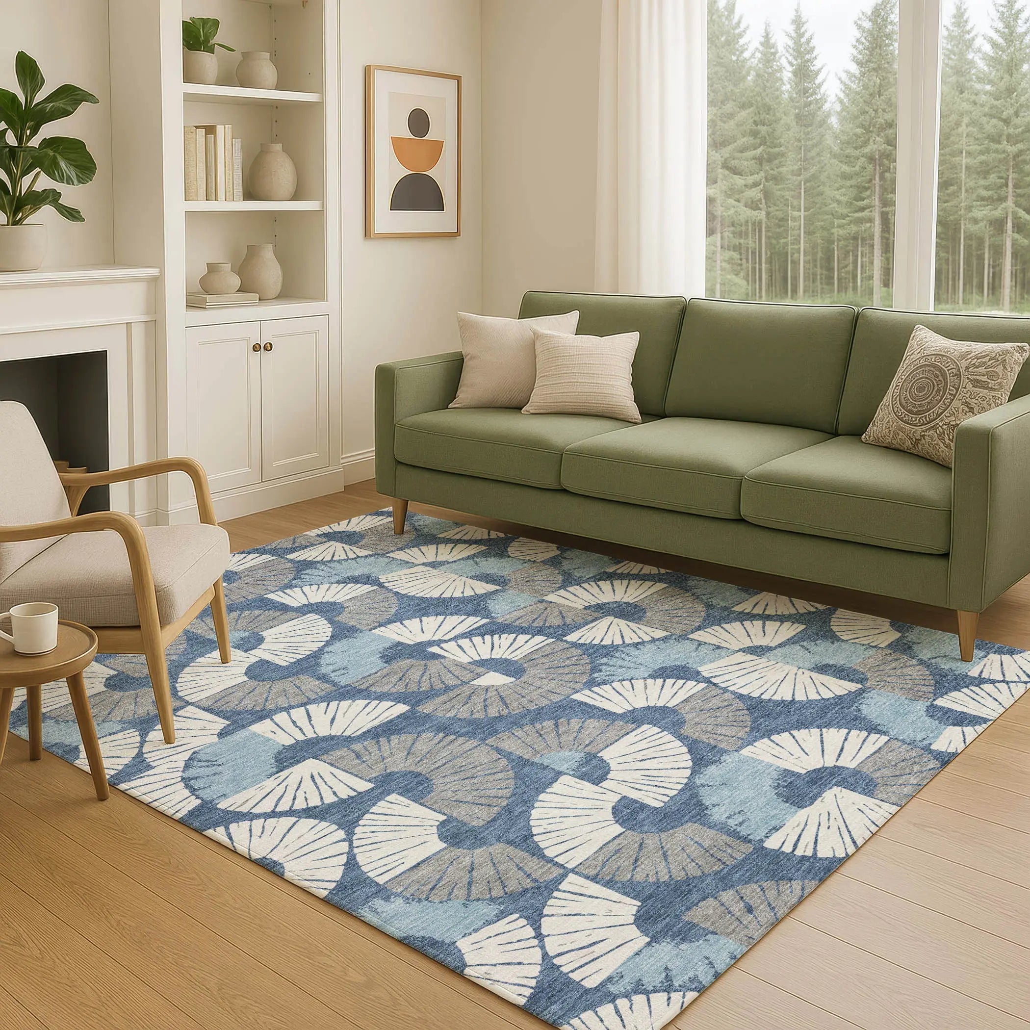 10' X 14' Navy Blue And Ivory Geometric Washable Indoor Outdoor Area Rug Homeroots Outdoor