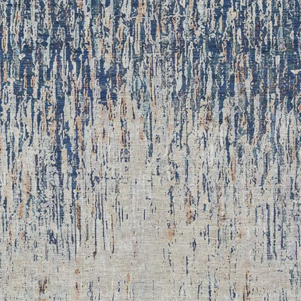 10' X 14' Navy Blue And Taupe Striped Washable Indoor Outdoor Area Rug Homeroots Outdoor