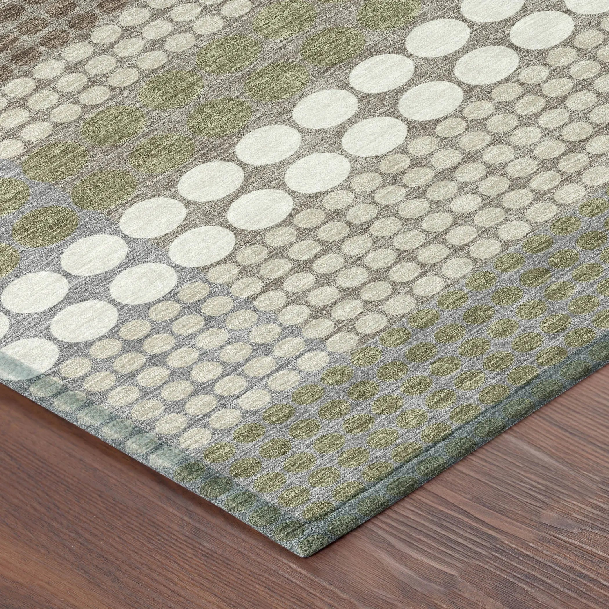 10' X 14' Olive Green And Brown Geometric Washable Indoor Outdoor Area Rug Homeroots Outdoor