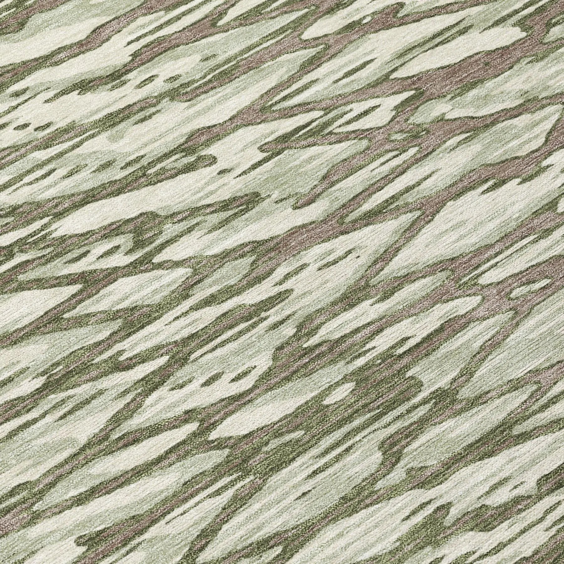10' X 14' Olive Green And Green Abstract Washable Indoor Outdoor Area Rug Homeroots Outdoor