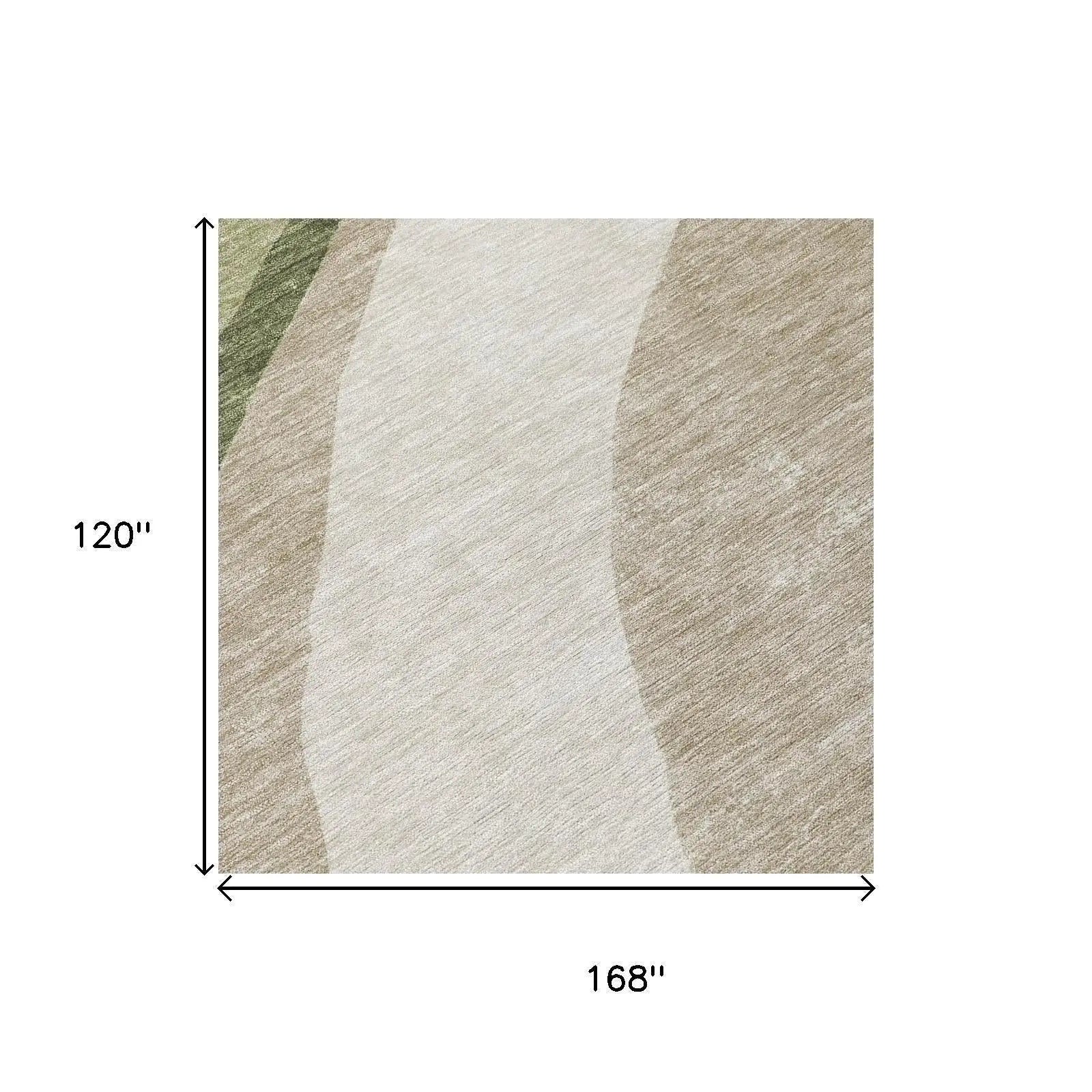 10' X 14' Olive Green And Green Abstract Washable Indoor Outdoor Area Rug Homeroots Outdoor