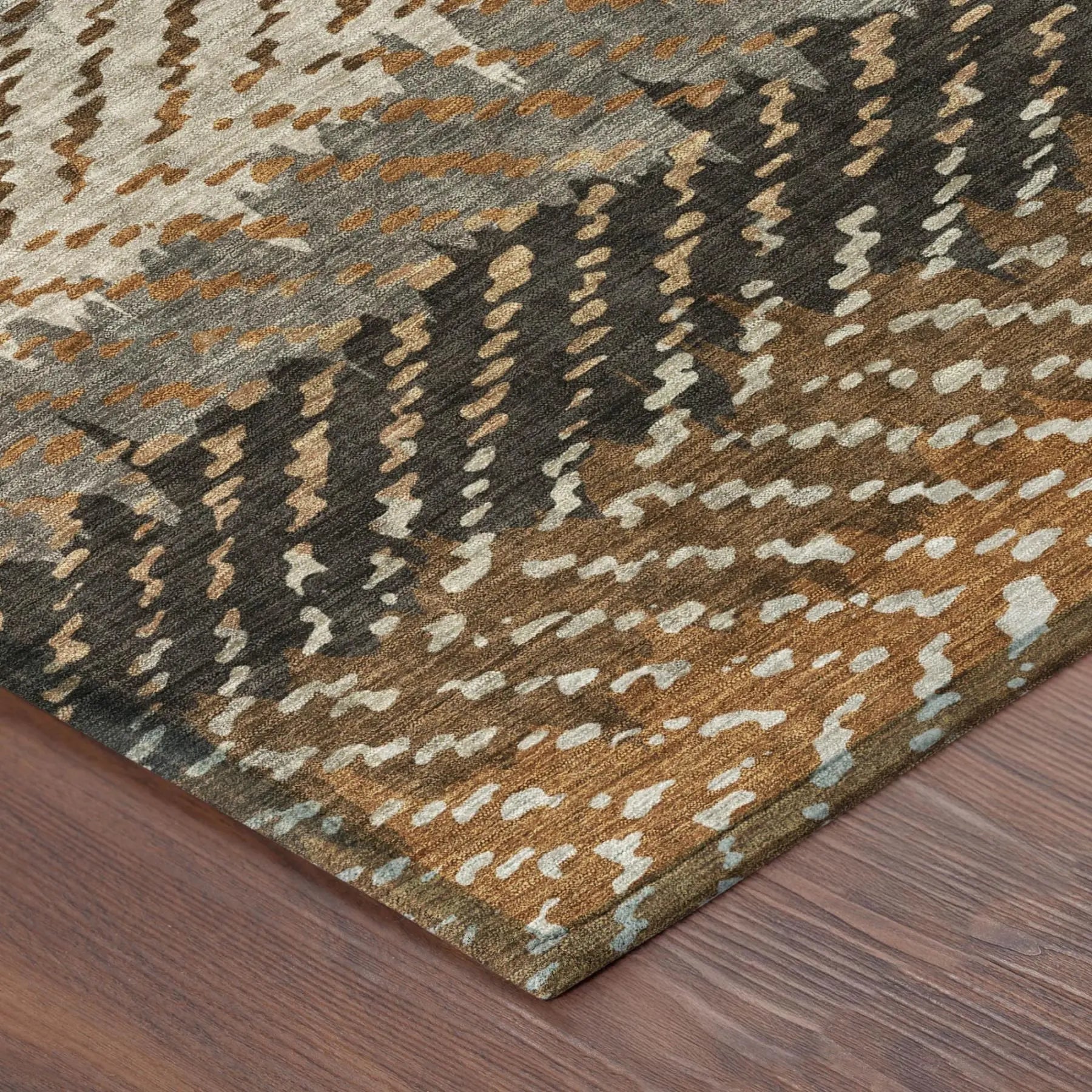10' X 14' Orange And Beige Striped Washable Indoor Outdoor Area Rug Homeroots Outdoor