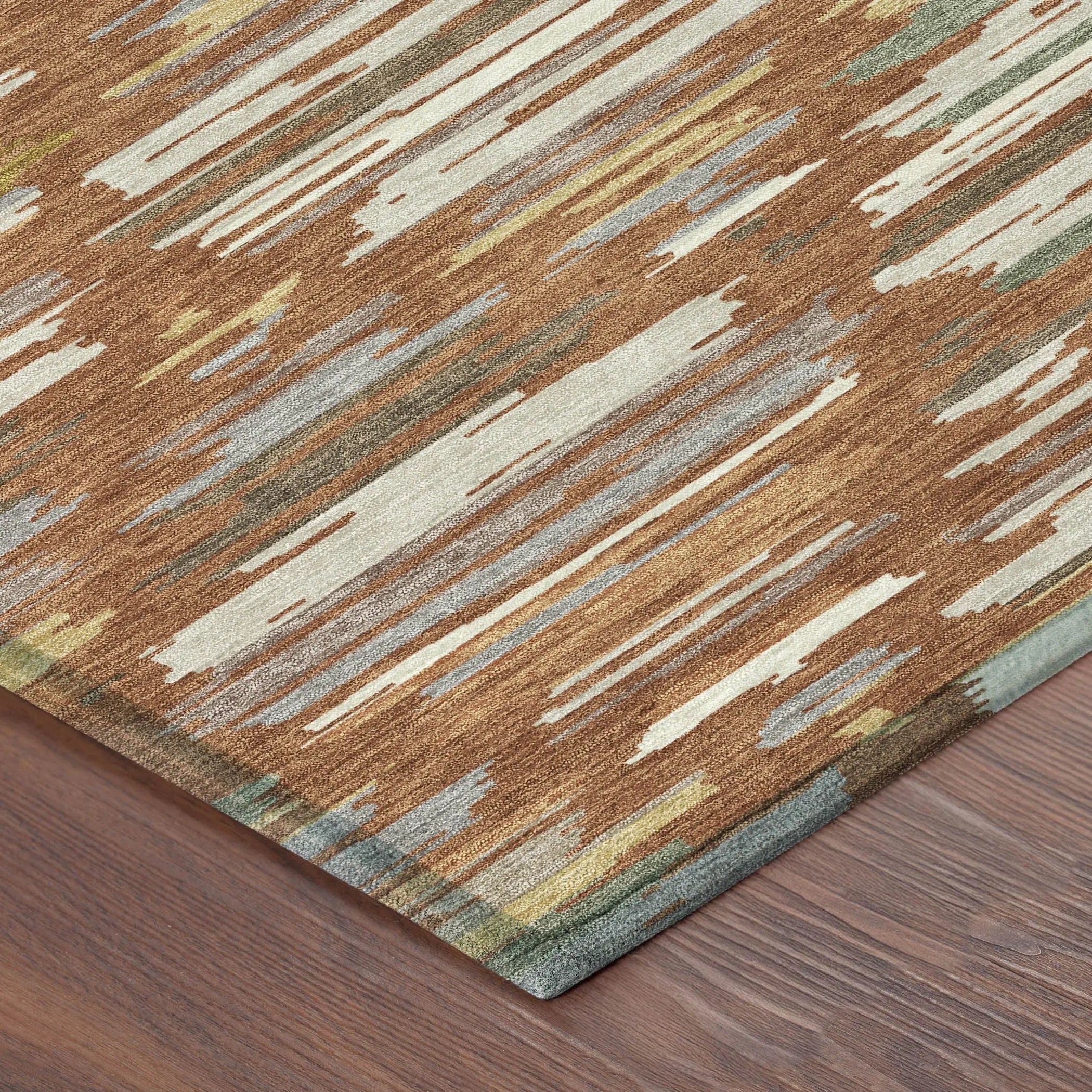 10' X 14' Orange And Charcoal Southwestern Washable Indoor Outdoor Area Rug Homeroots Outdoor