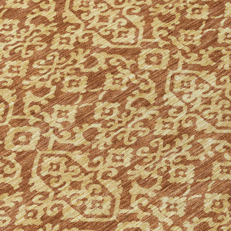10' X 14' Orange And Graphite Oriental Washable Indoor Outdoor Area Rug Homeroots Outdoor