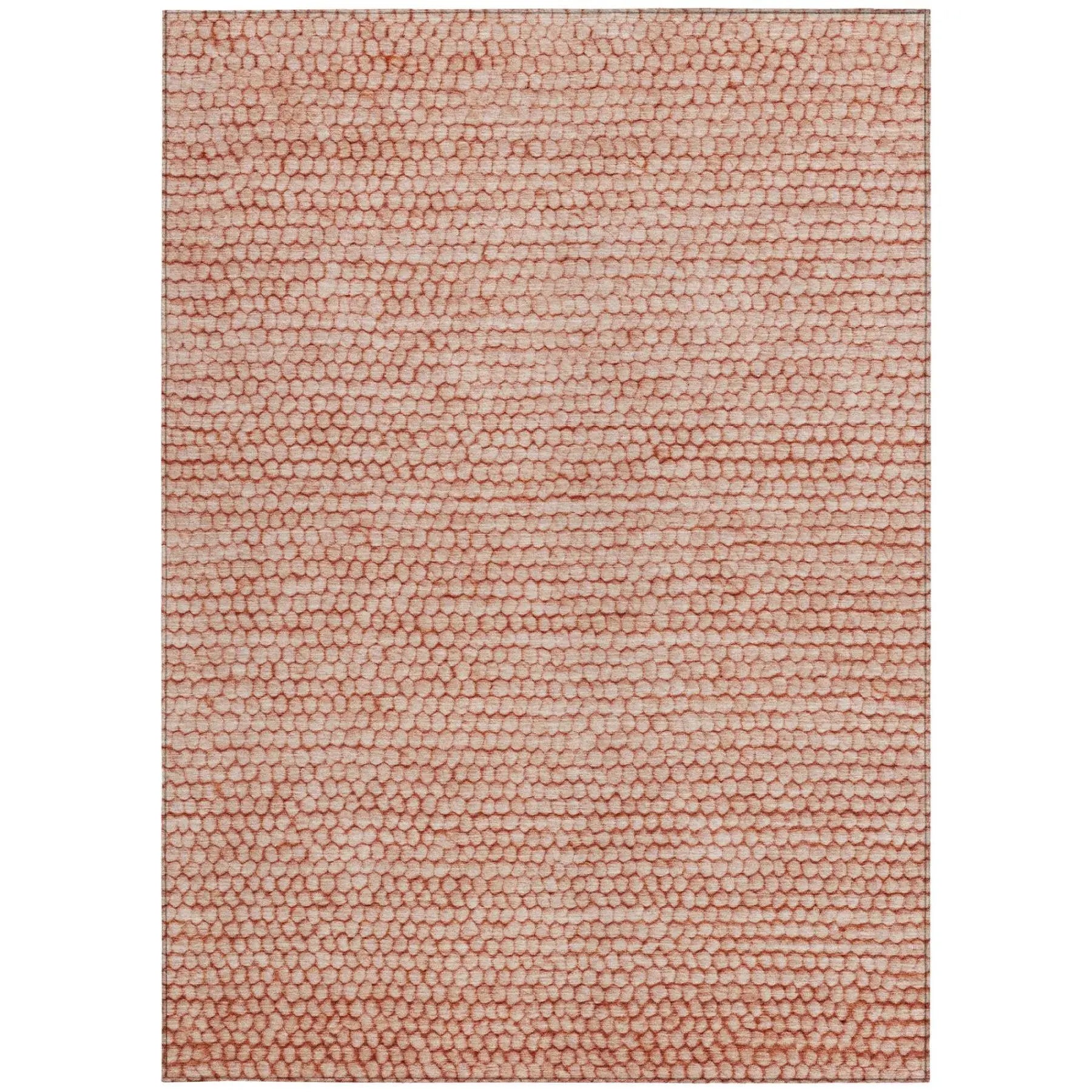 10' X 14' Orange And Salmon Striped Washable Indoor Outdoor Area Rug Homeroots Outdoor