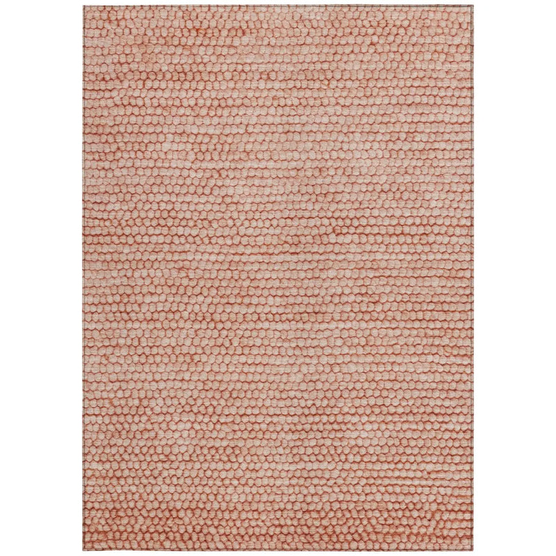 10' X 14' Orange And Salmon Striped Washable Indoor Outdoor Area Rug Homeroots Outdoor