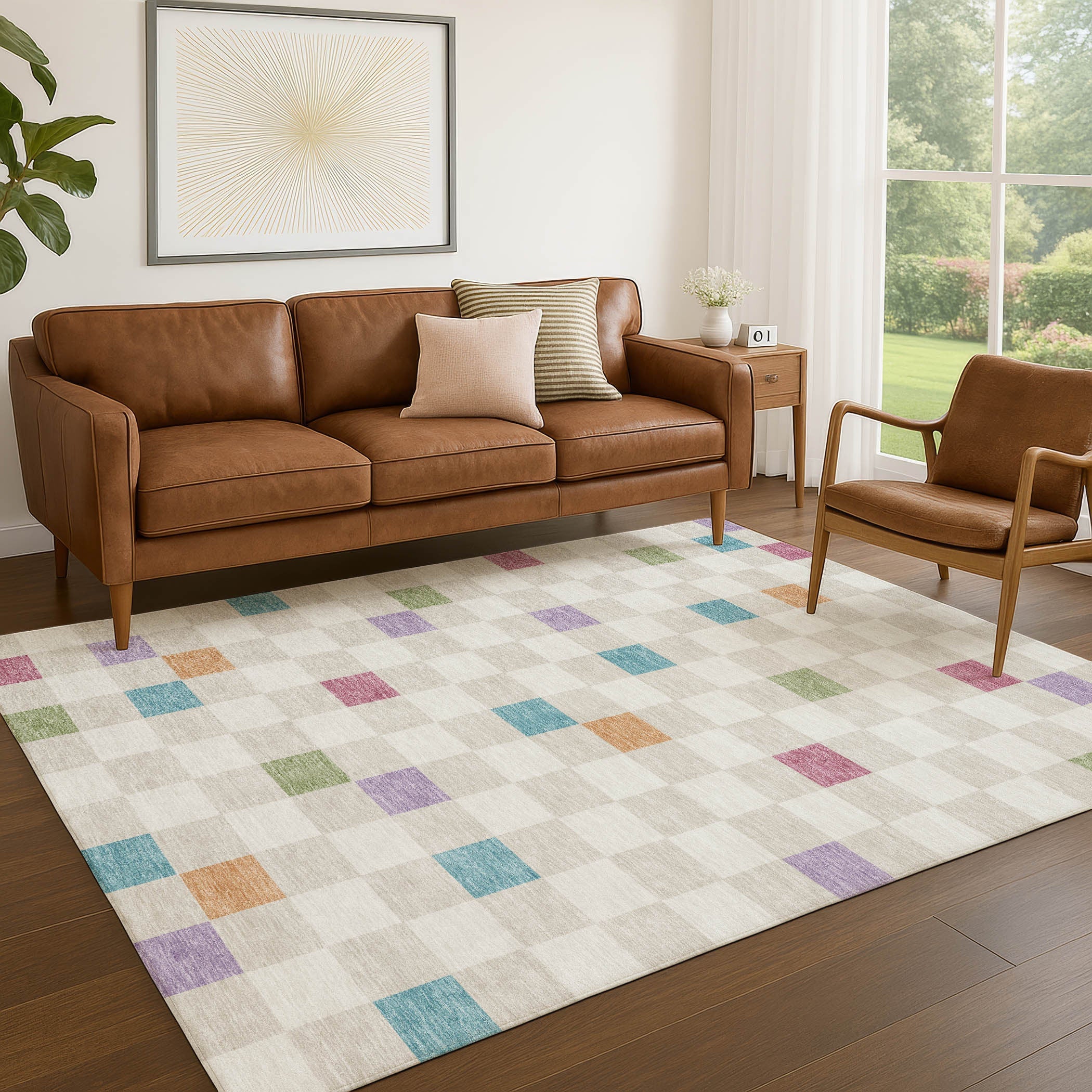 10' X 14' Pearl And Ivory Geometric Washable Indoor Outdoor Area Rug Homeroots Outdoor