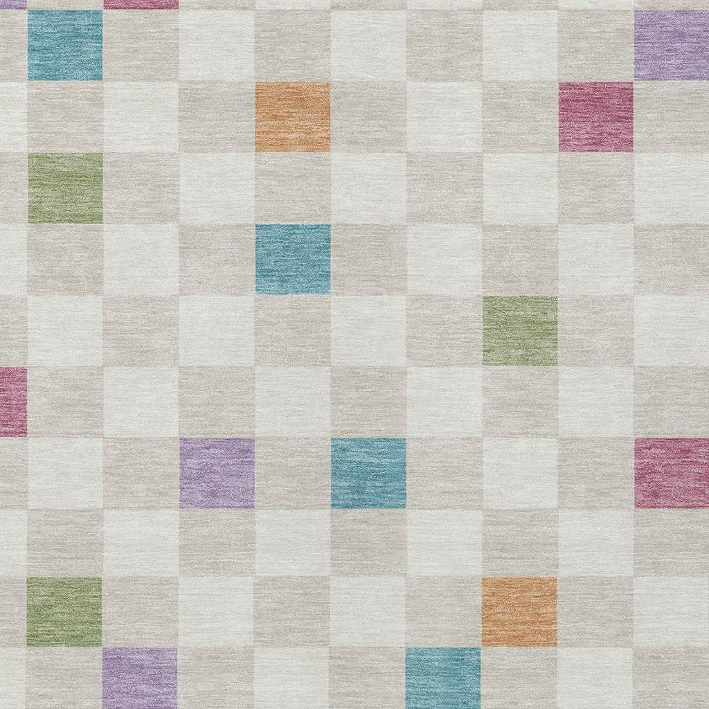 10' X 14' Pearl And Ivory Geometric Washable Indoor Outdoor Area Rug Homeroots Outdoor