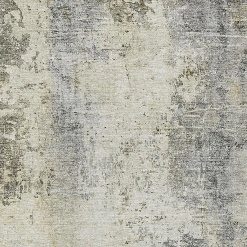 10' X 14' Pewter And Gray Abstract Washable Indoor Outdoor Area Rug Homeroots Outdoor