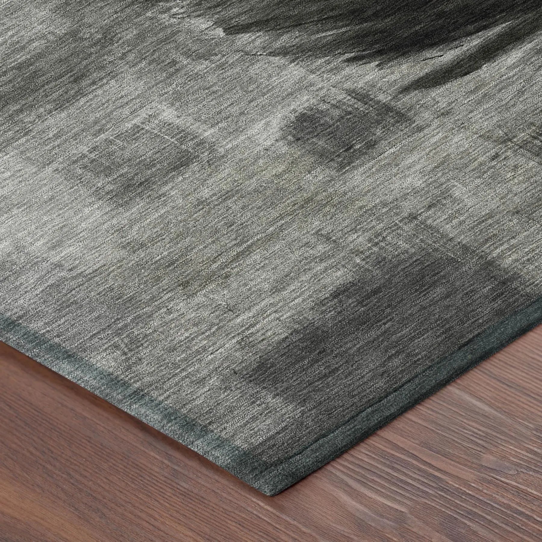 10' X 14' Pewter And Gray Botanical Leaves Washable Indoor Outdoor Area Rug Homeroots Outdoor