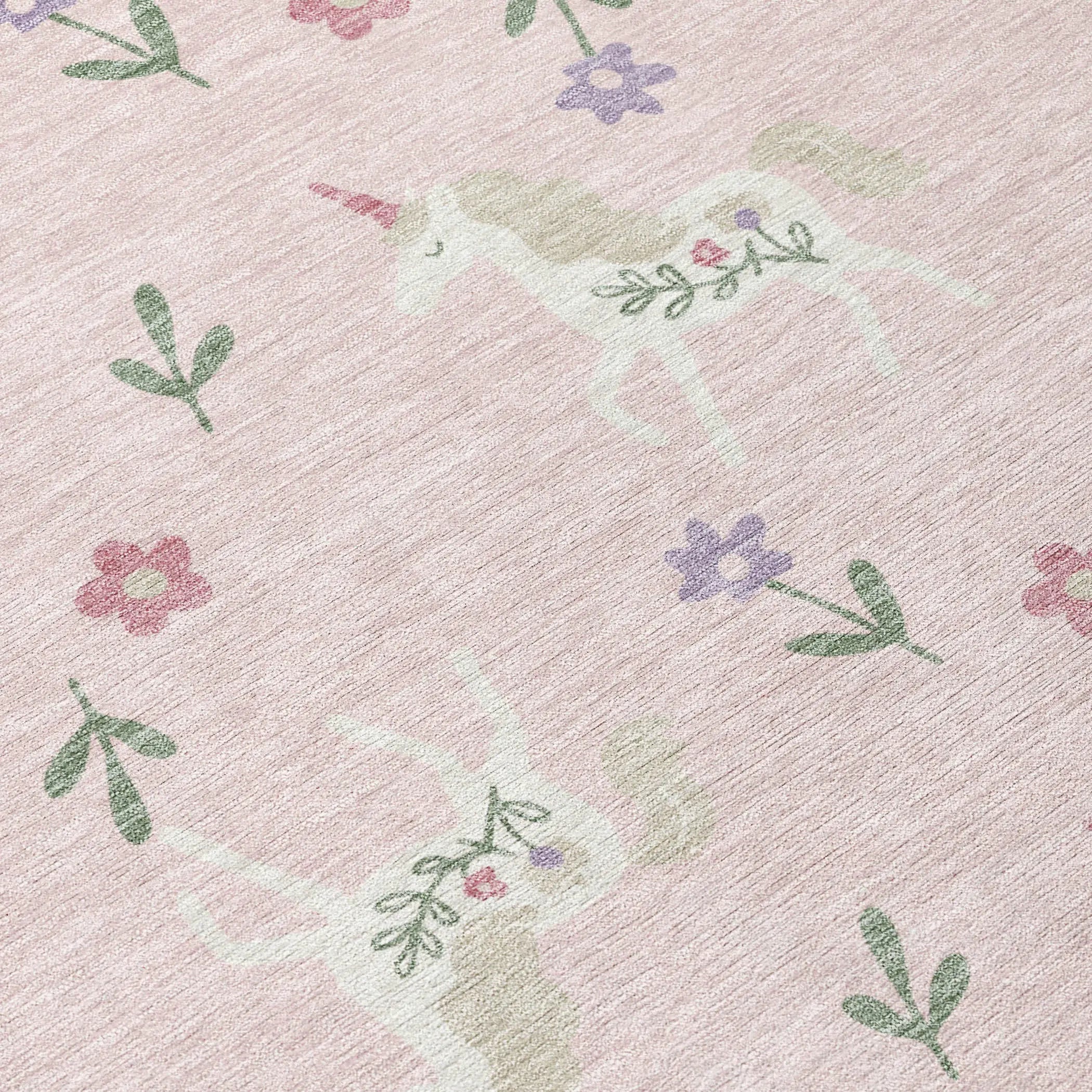 10' X 14' Pink And Ivory Floral Washable Indoor Outdoor Area Rug Homeroots Outdoor