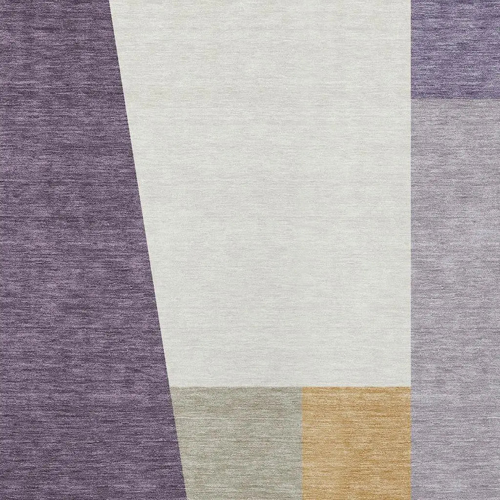 10' X 14' Plum And Lavender Geometric Washable Indoor Outdoor Area Rug Homeroots Outdoor