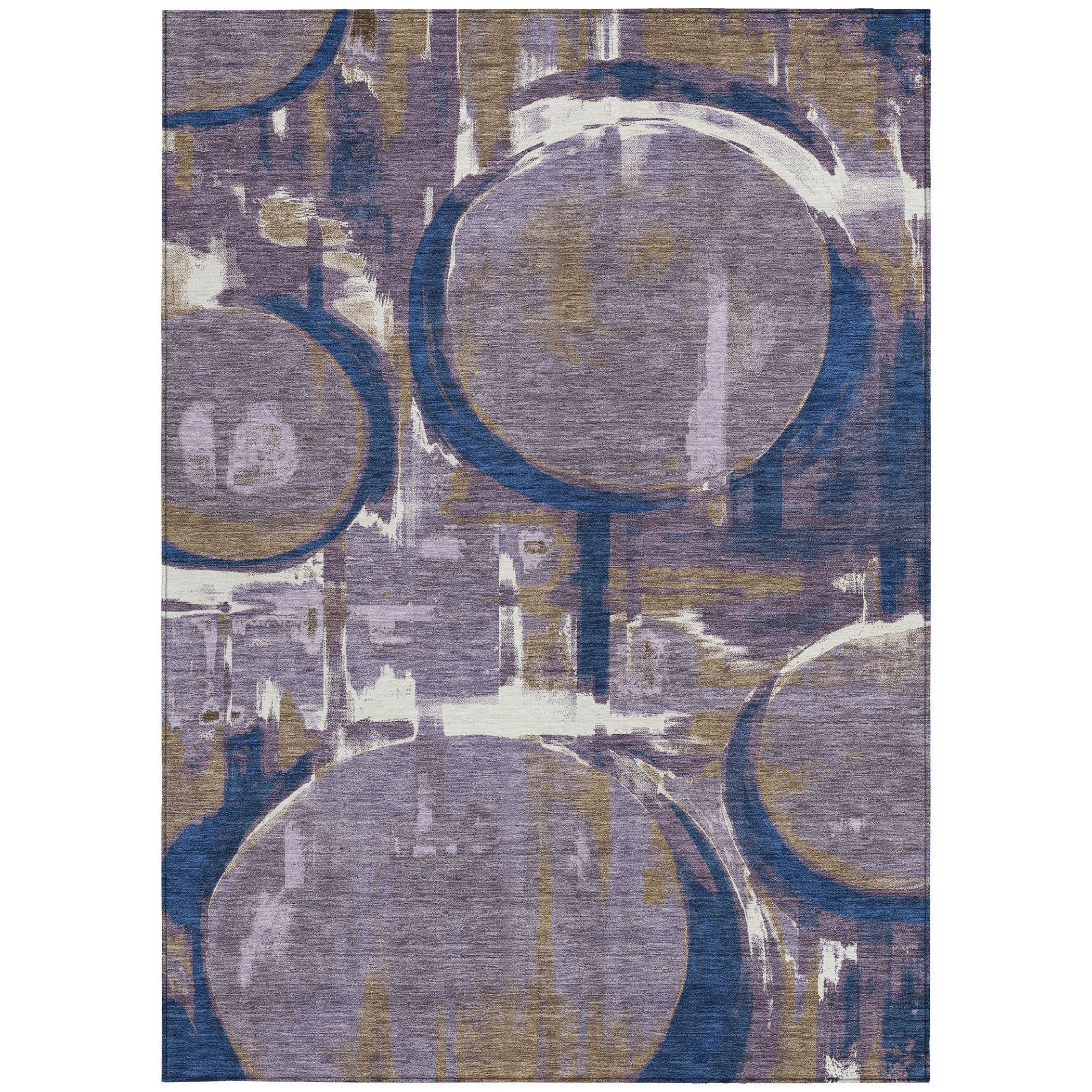 10' X 14' Plum And Purple Abstract Washable Indoor Outdoor Area Rug Homeroots Outdoor