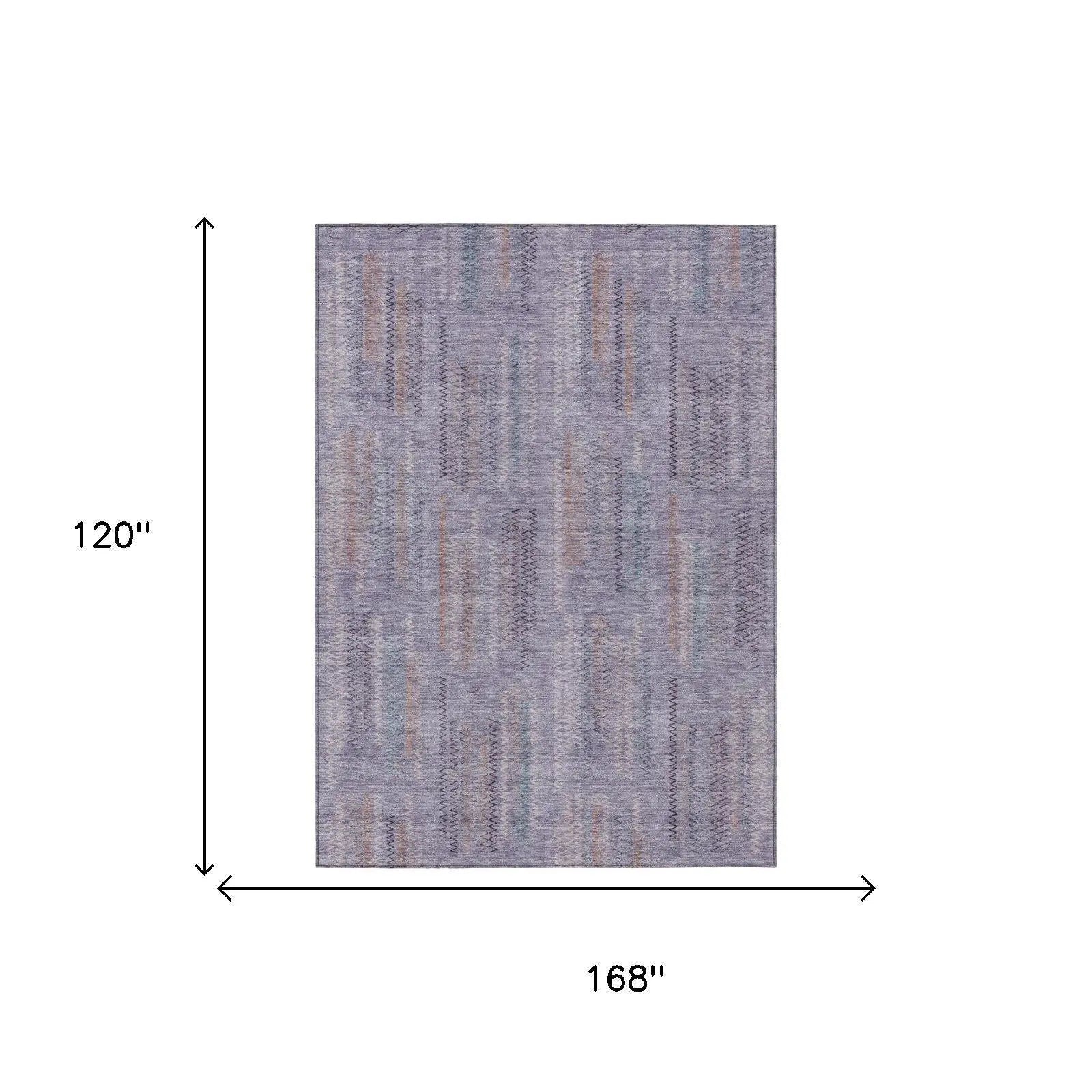 10' X 14' Plum And Purple Abstract Washable Indoor Outdoor Area Rug Homeroots Outdoor