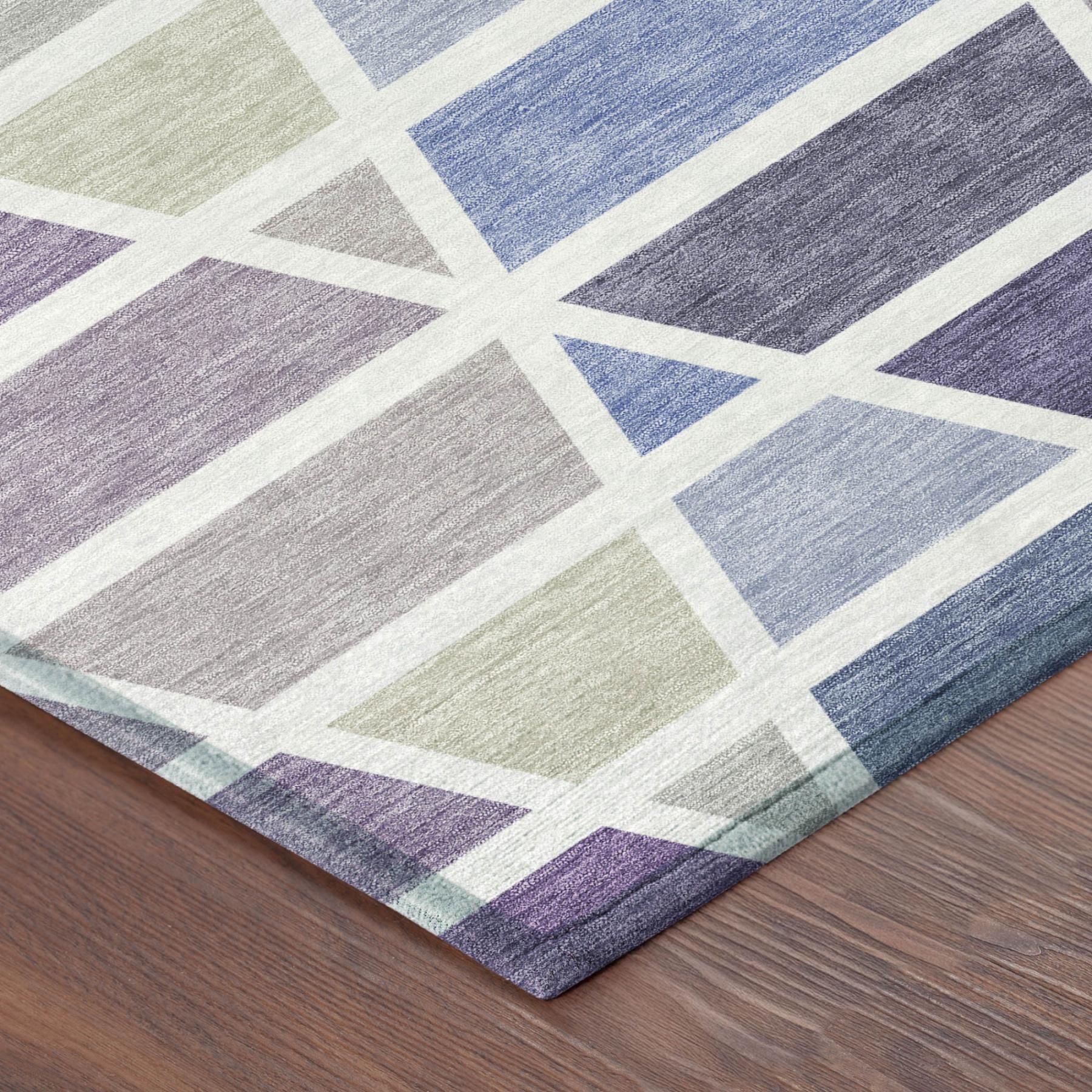10' X 14' Plum And Purple Geometric Washable Indoor Outdoor Area Rug Homeroots Outdoor