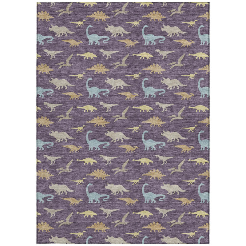 10' X 14' Plum And Purple Geometric Washable Indoor Outdoor Area Rug Homeroots Outdoor