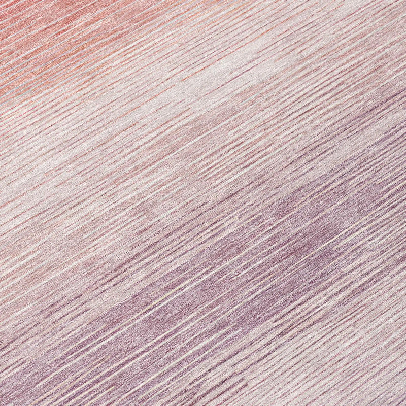 10' X 14' Plum And Purple Striped Washable Indoor Outdoor Area Rug Homeroots Outdoor