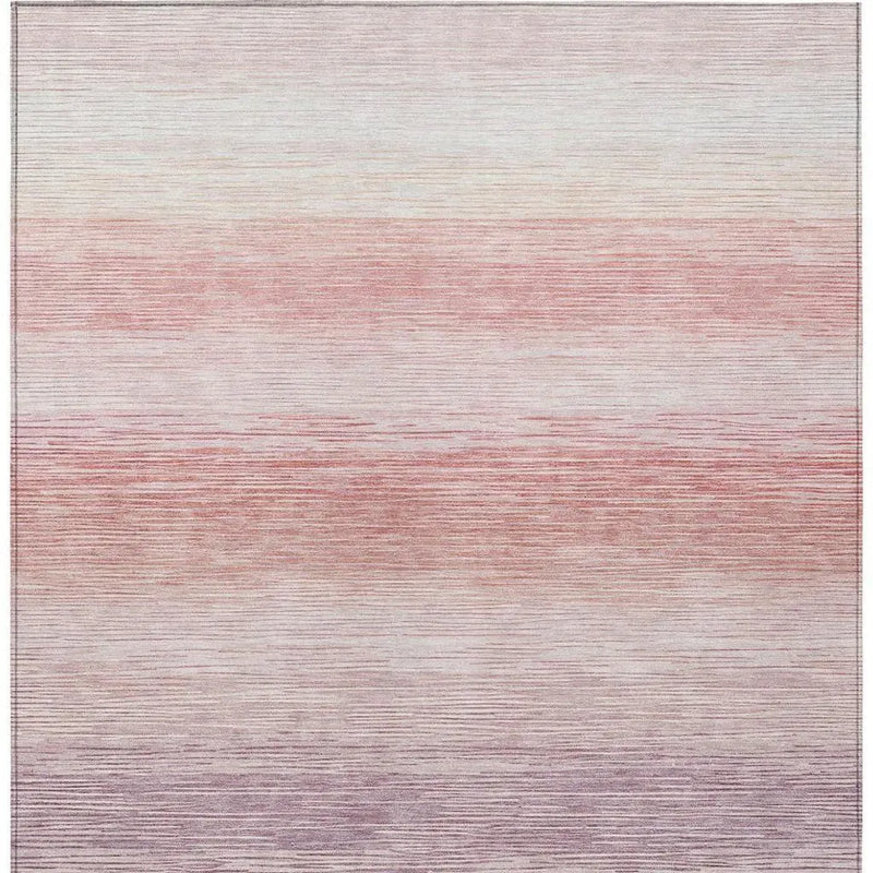 10' X 14' Plum And Purple Striped Washable Indoor Outdoor Area Rug Homeroots Outdoor