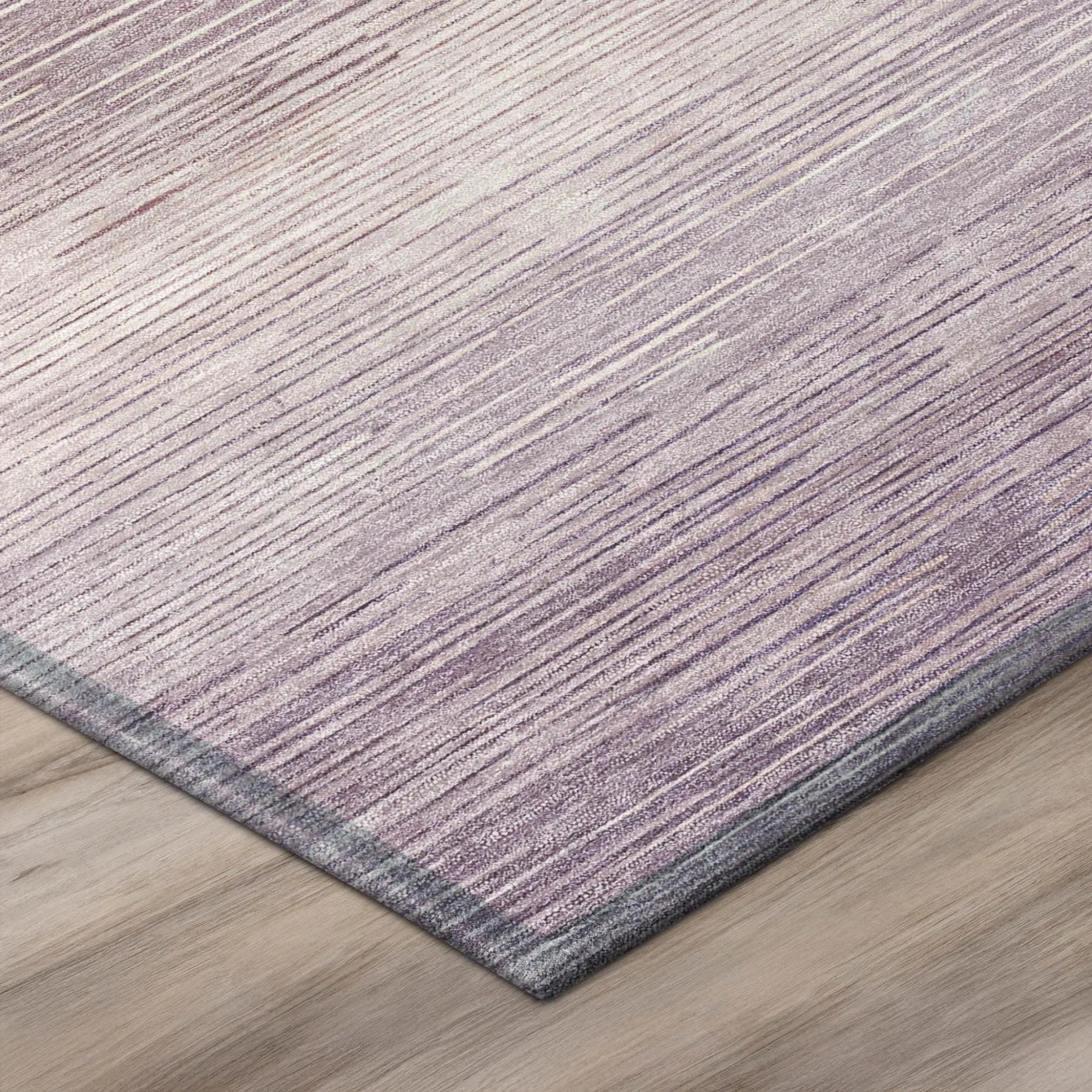 10' X 14' Plum And Purple Striped Washable Indoor Outdoor Area Rug Homeroots Outdoor