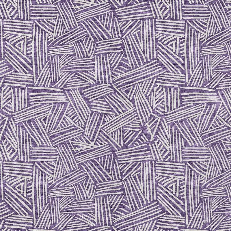 10' X 14' Purple And Beige Geometric Washable Indoor Outdoor Area Rug Homeroots Outdoor