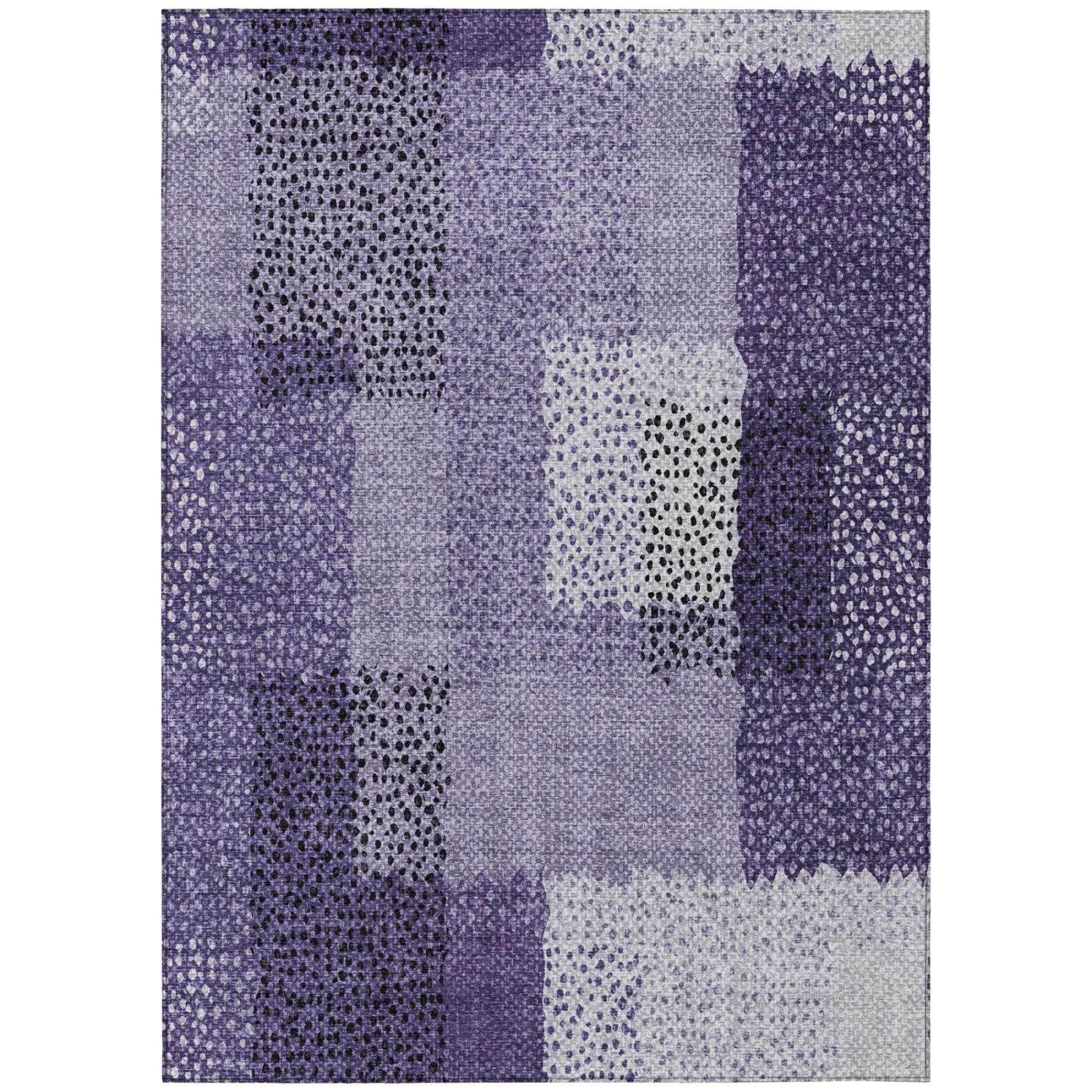 10' X 14' Purple And Lavender Abstract Washable Indoor Outdoor Area Rug Homeroots Outdoor