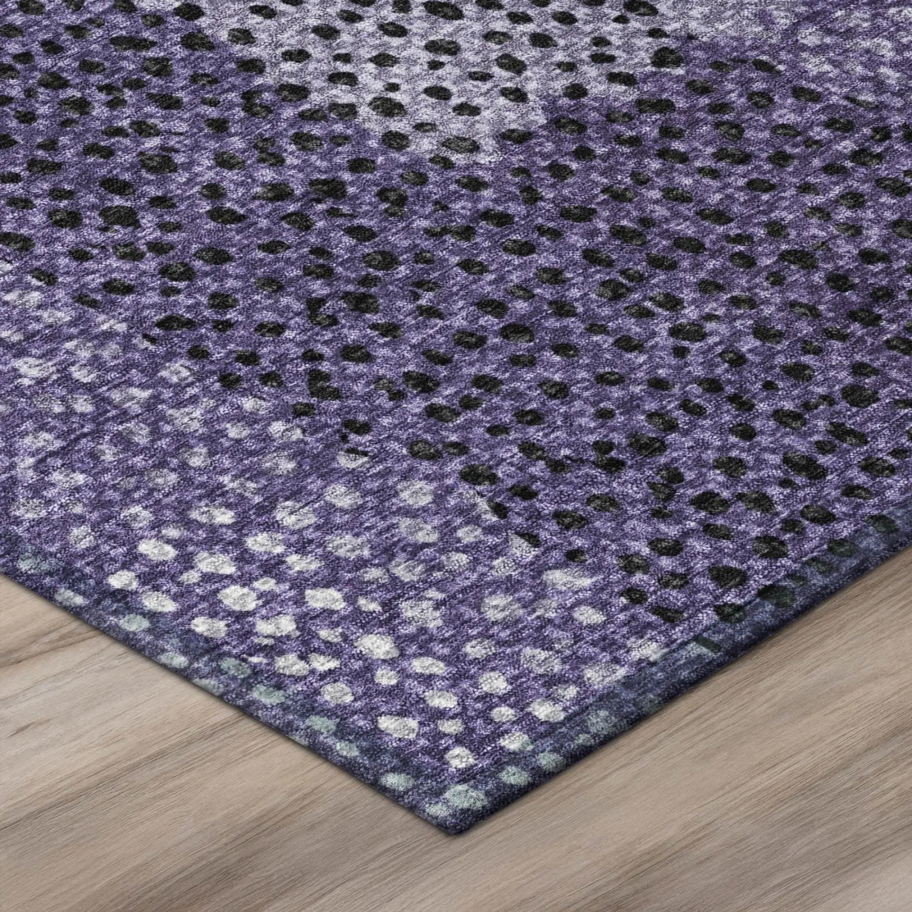 10' X 14' Purple And Lavender Abstract Washable Indoor Outdoor Area Rug Homeroots Outdoor