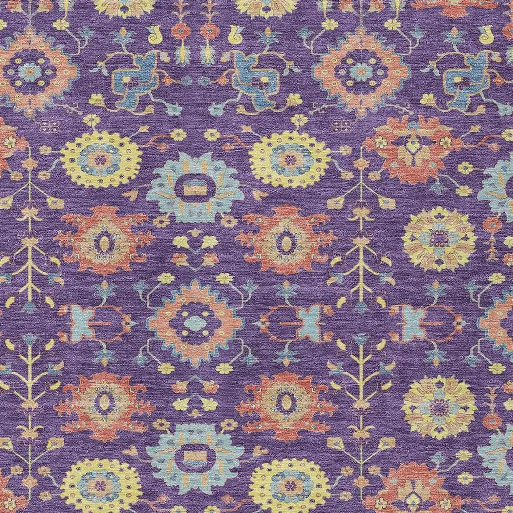 10' X 14' Purple And Plum Geometric Washable Indoor Outdoor Area Rug Homeroots Outdoor