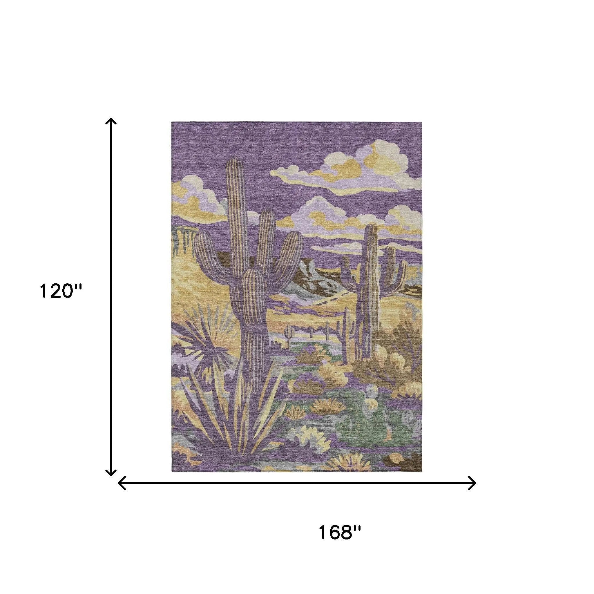 10' X 14' Purple And Plum Trees Washable Indoor Outdoor Area Rug Homeroots Outdoor