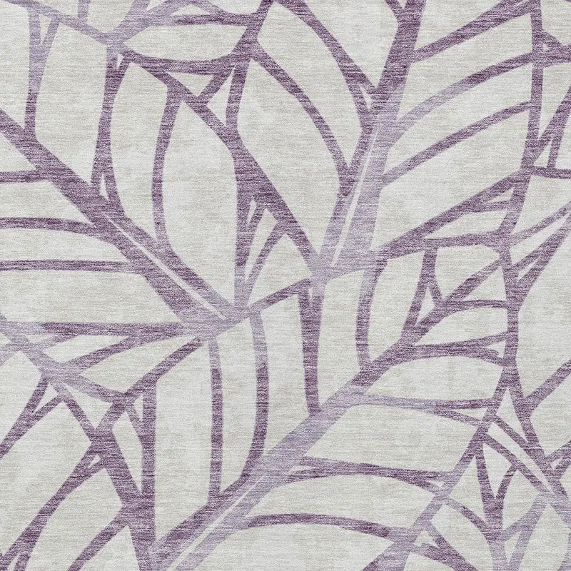 10' X 14' Purple Lavender And Beige Floral Washable Indoor Outdoor Area Rug Homeroots Outdoor