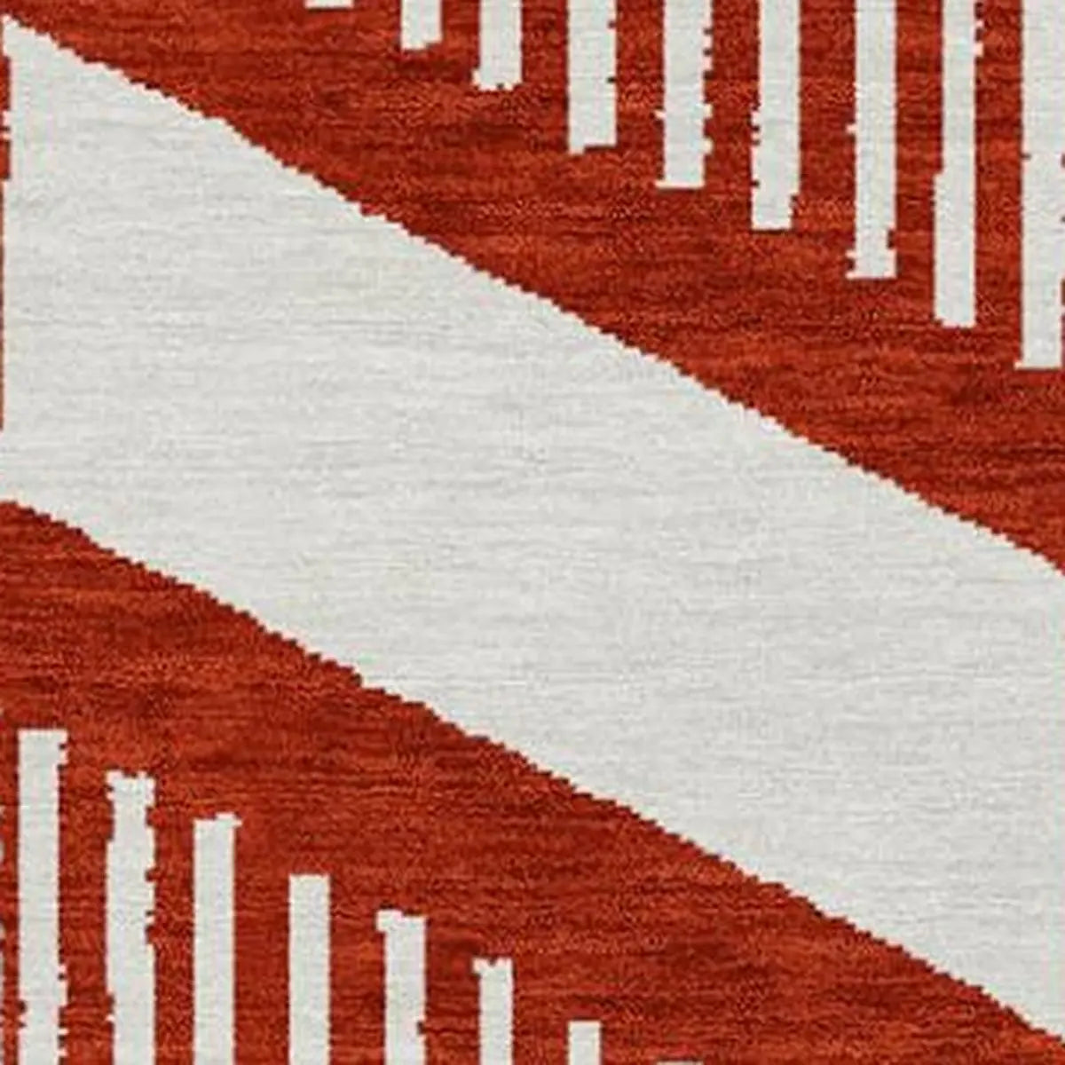 10' X 14' Red And Ivory Geometric Washable Indoor Outdoor Area Rug Homeroots Outdoor
