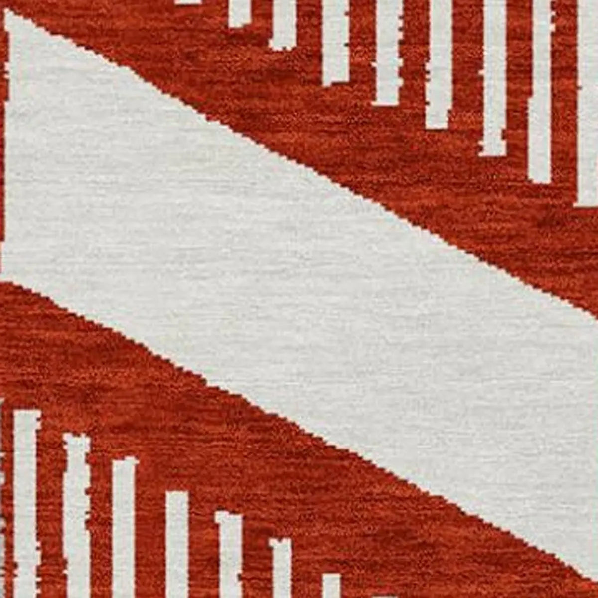 10' X 14' Red And Ivory Geometric Washable Indoor Outdoor Area Rug Homeroots Outdoor