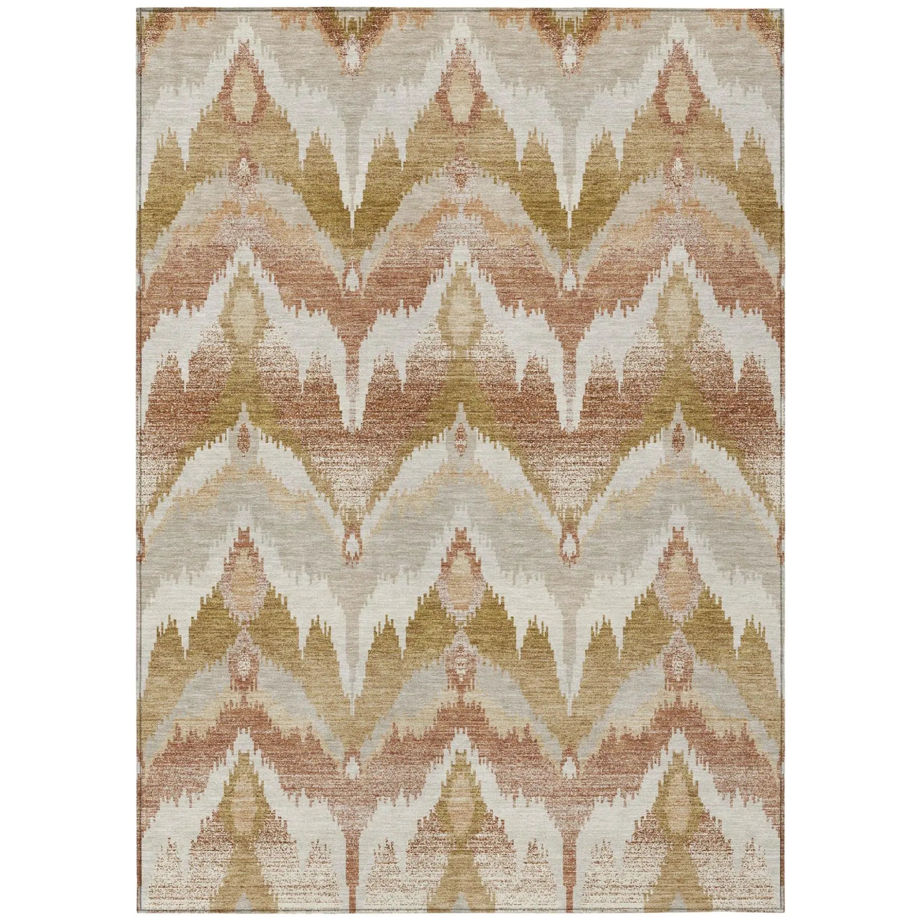 10' X 14' Rust And Orange Abstract Washable Indoor Outdoor Area Rug Homeroots Outdoor