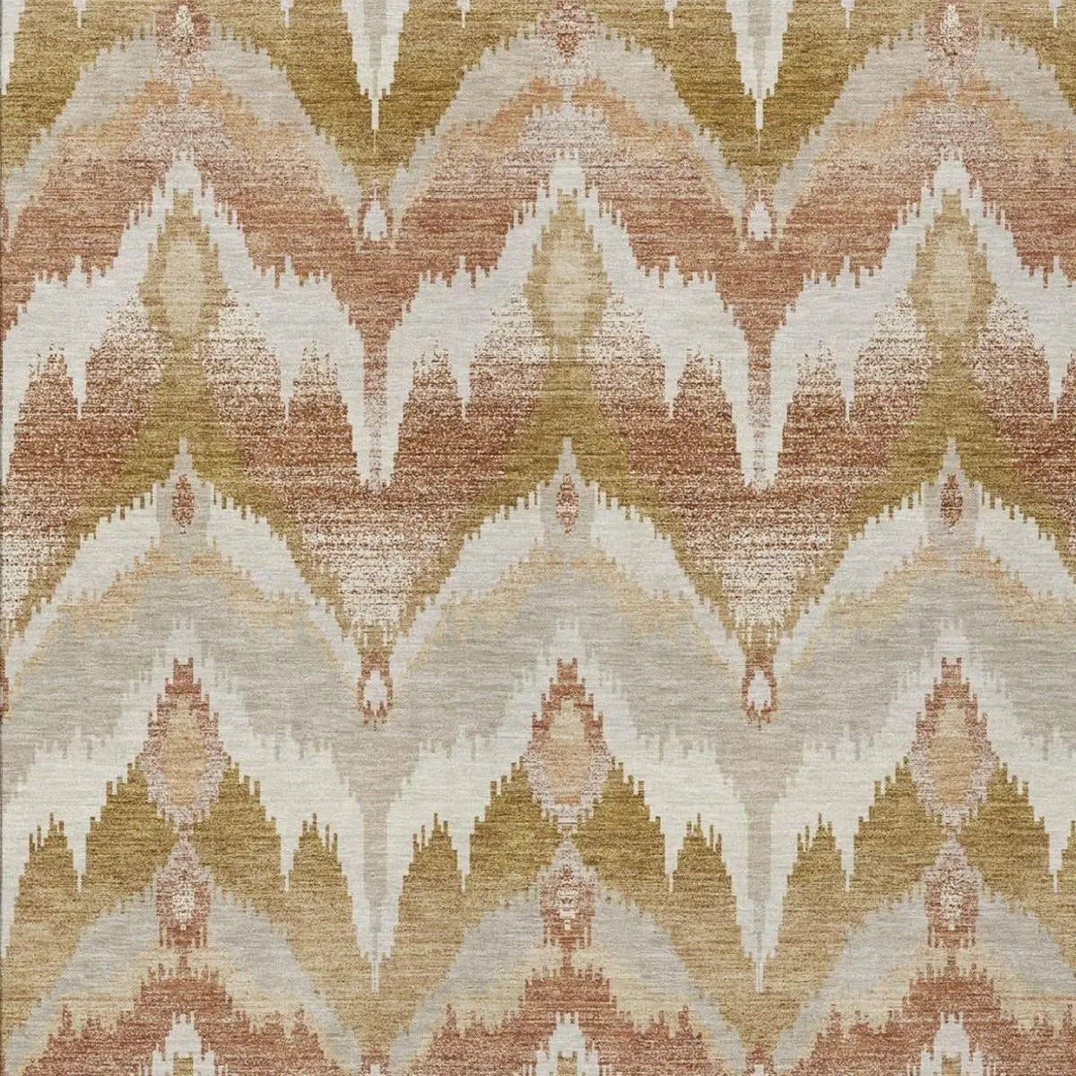 10' X 14' Rust And Orange Abstract Washable Indoor Outdoor Area Rug Homeroots Outdoor