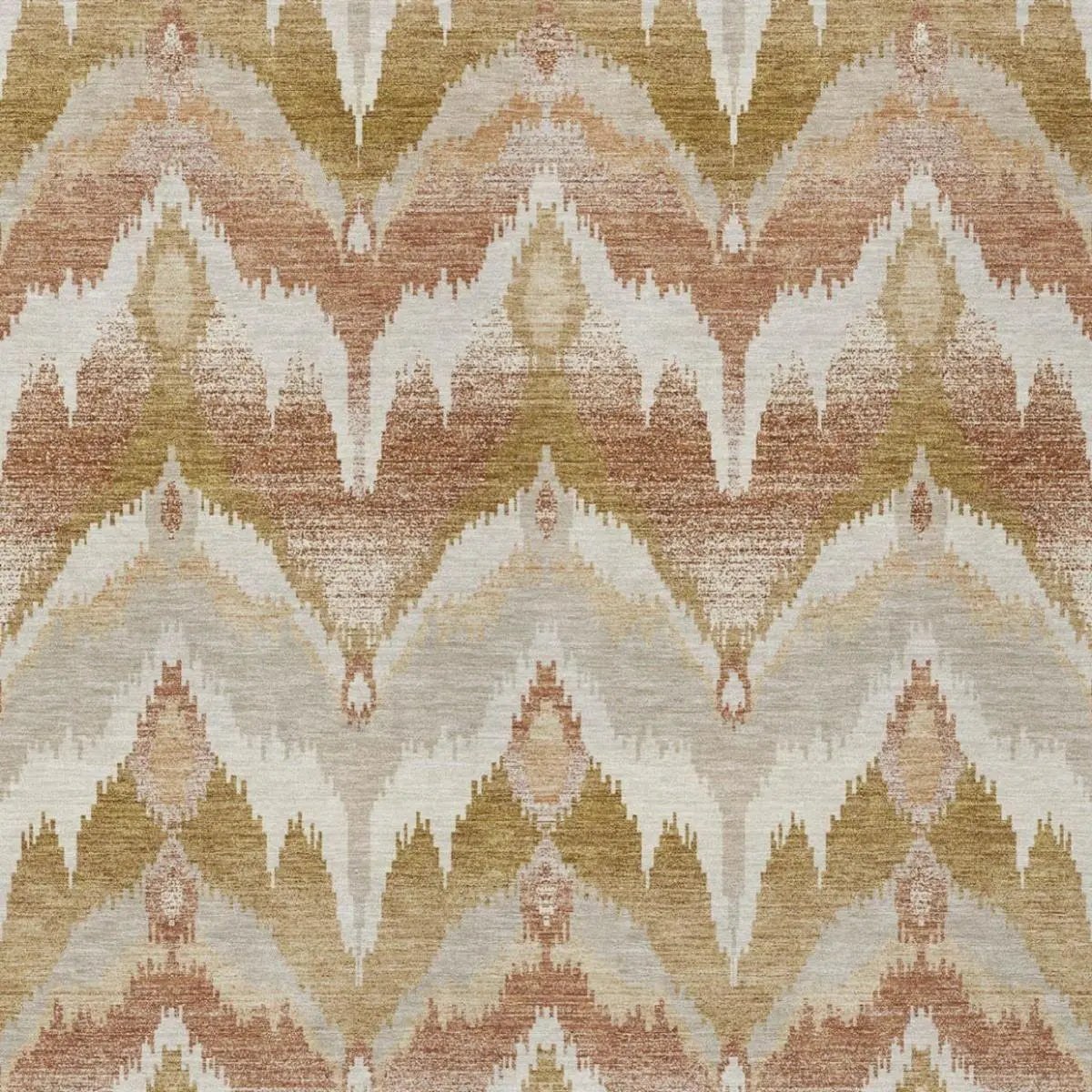 10' X 14' Rust And Orange Abstract Washable Indoor Outdoor Area Rug Homeroots Outdoor