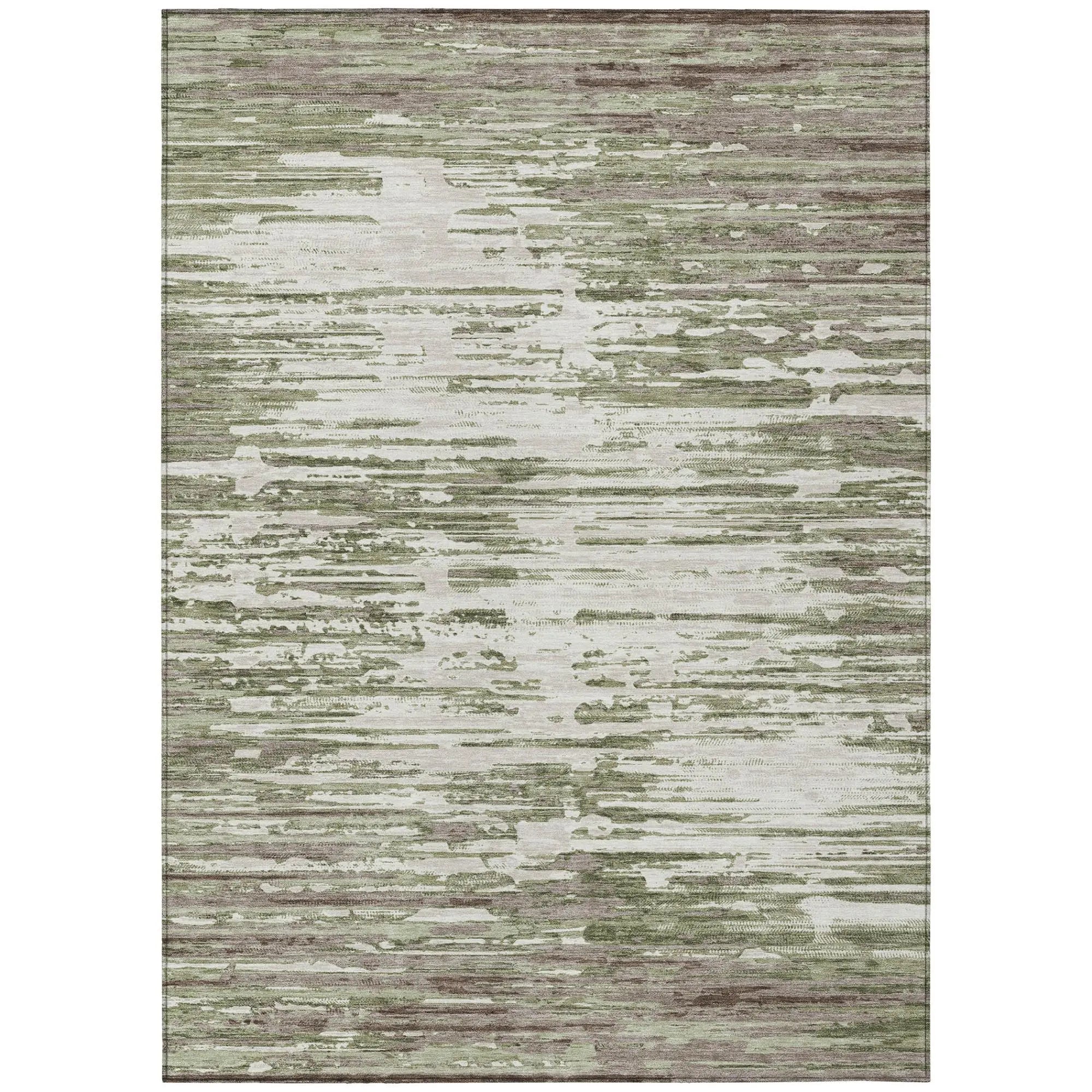 10' X 14' Sage And Green Abstract Washable Indoor Outdoor Area Rug Homeroots Outdoor