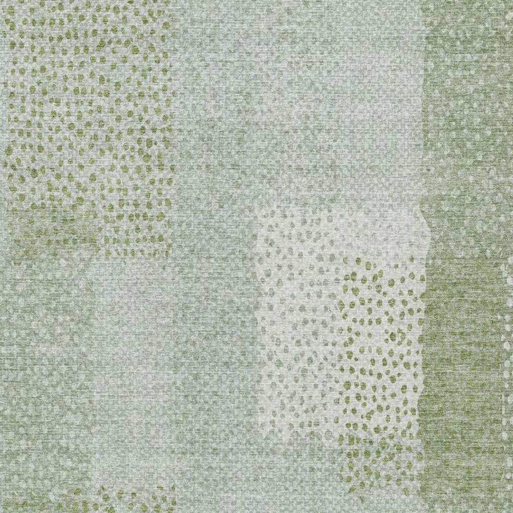 10' X 14' Sage And Green Abstract Washable Indoor Outdoor Area Rug Homeroots Outdoor