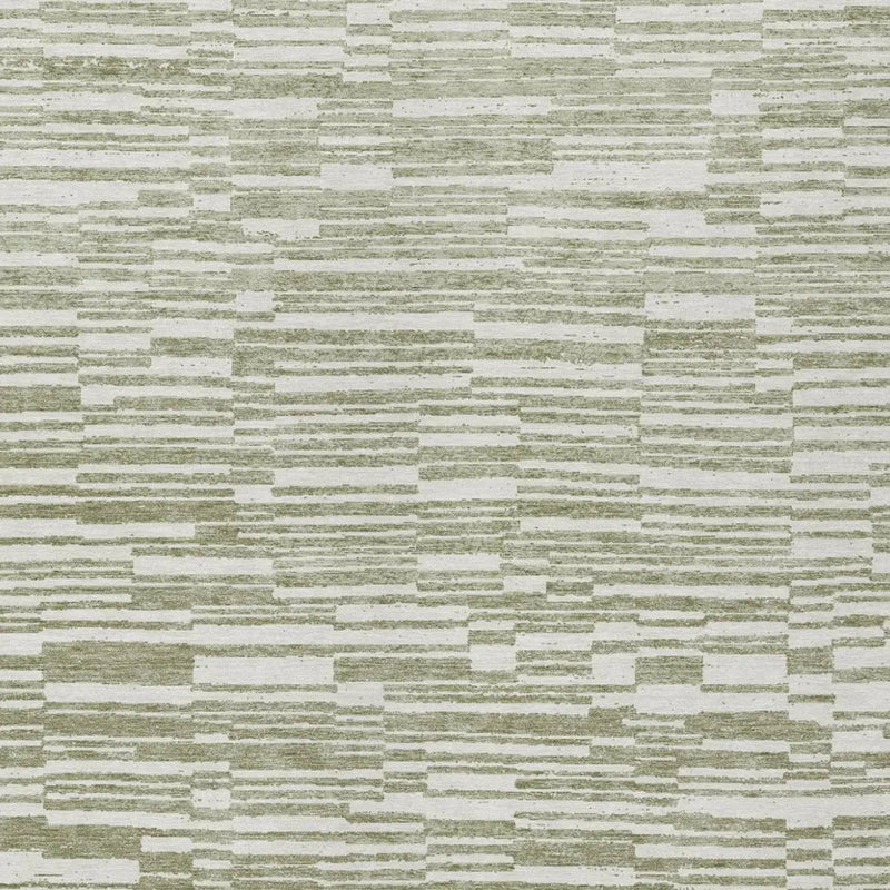 10' X 14' Sage And Green Striped Washable Indoor Outdoor Area Rug Homeroots Outdoor