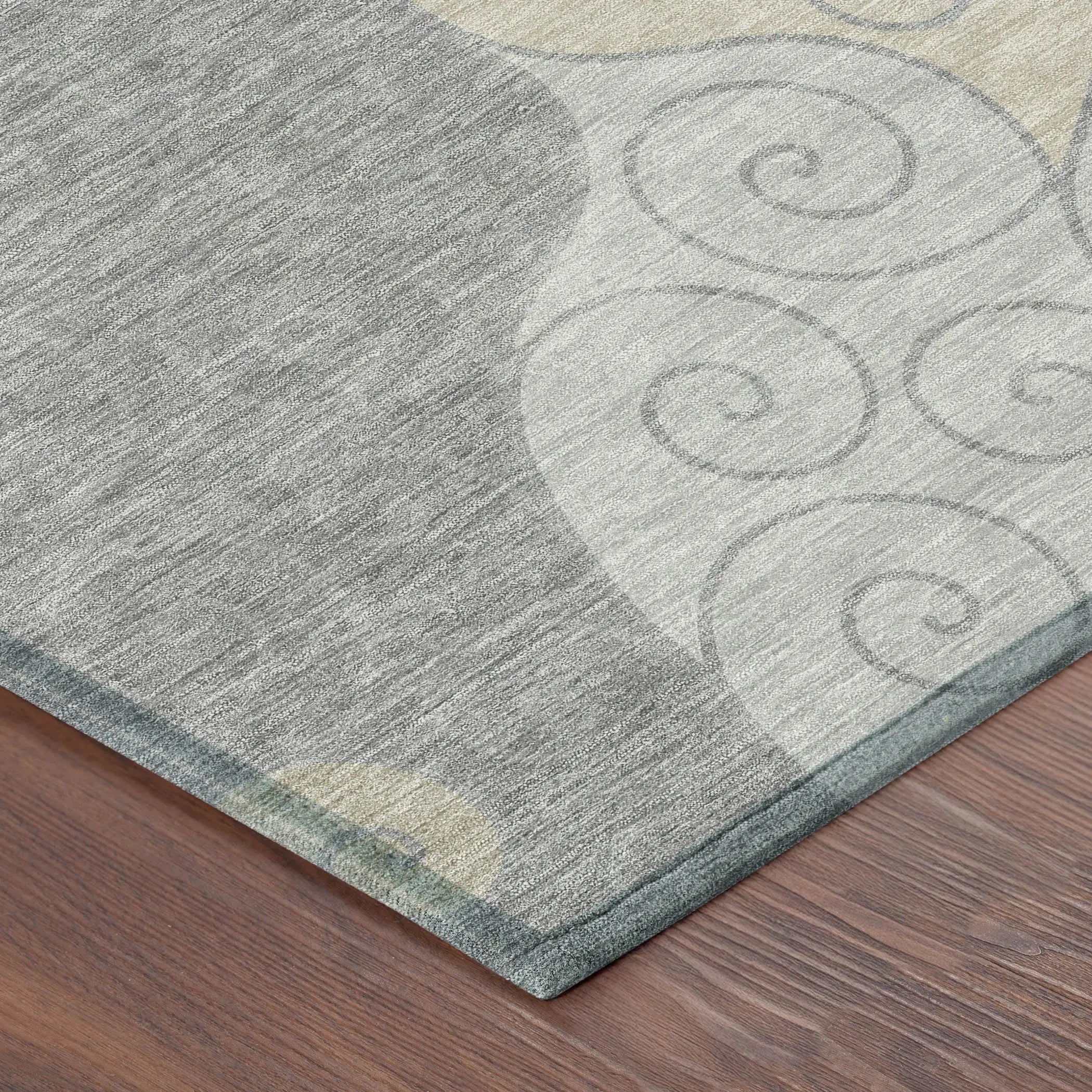 10' X 14' Silver And Beige Abstract Washable Indoor Outdoor Area Rug Homeroots Outdoor