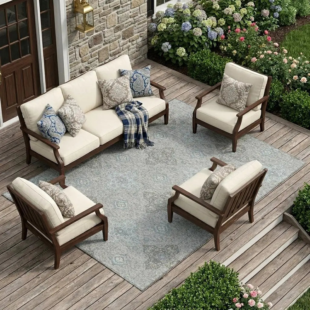 10' X 14' Silver And Brown Damask Washable Indoor Outdoor Area Rug Homeroots Outdoor
