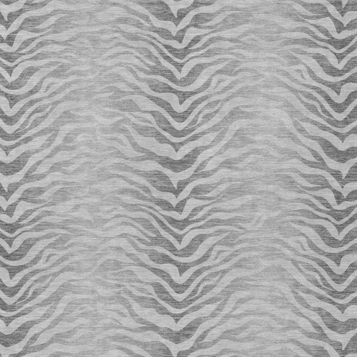 10' X 14' Silver And Gray Animal Print Washable Indoor Outdoor Area Rug Homeroots Outdoor