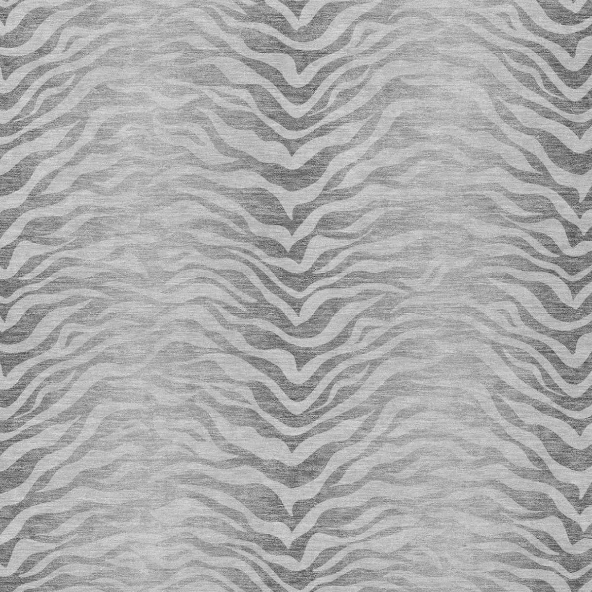 10' X 14' Silver And Gray Animal Print Washable Indoor Outdoor Area Rug Homeroots Outdoor