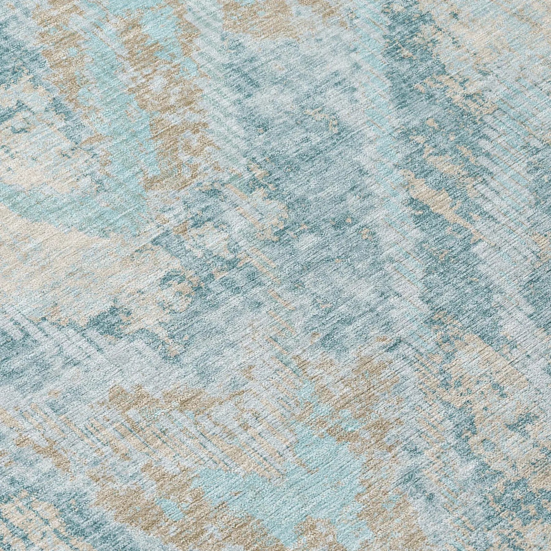 10' X 14' Sky Blue And Blue Abstract Washable Indoor Outdoor Area Rug Homeroots Outdoor