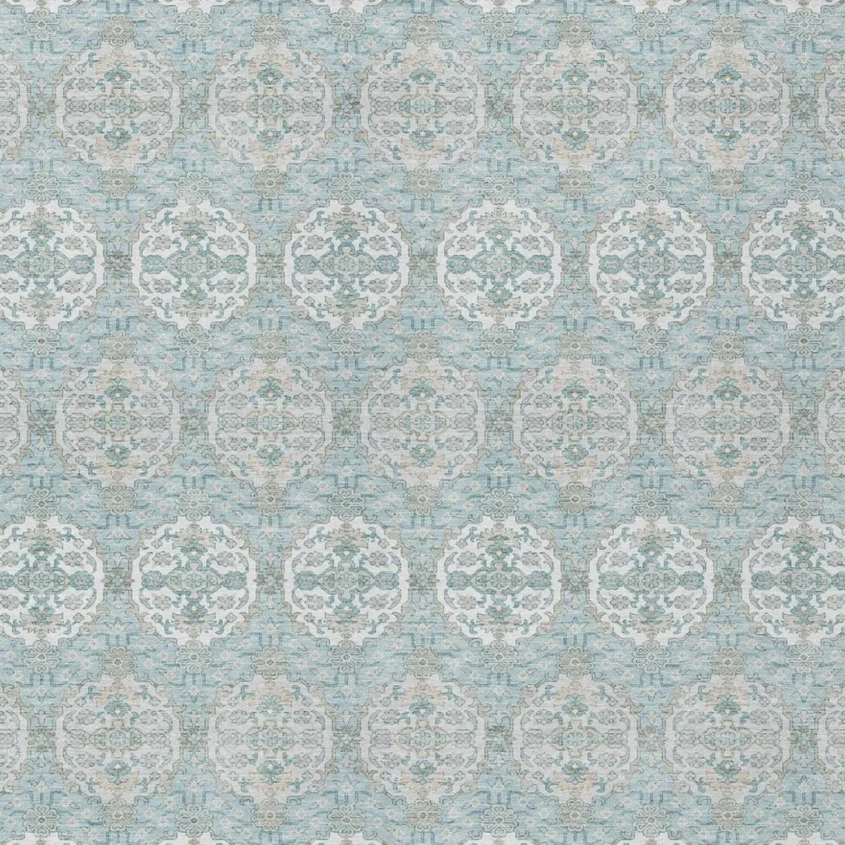 10' X 14' Sky Blue And Blue Striped Washable Indoor Outdoor Area Rug Homeroots Outdoor