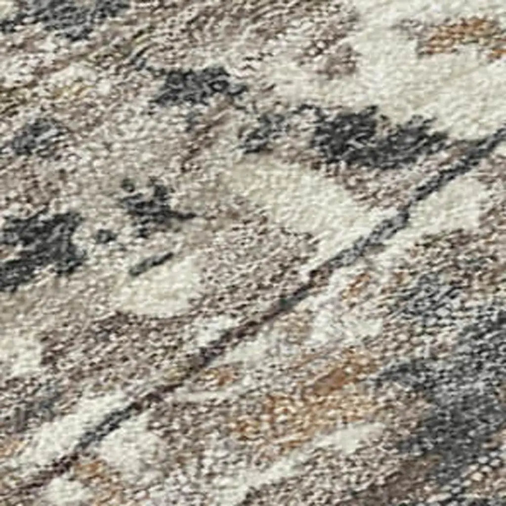 10' X 14' Taupe And Beige Abstract Washable Indoor Outdoor Area Rug Homeroots Outdoor