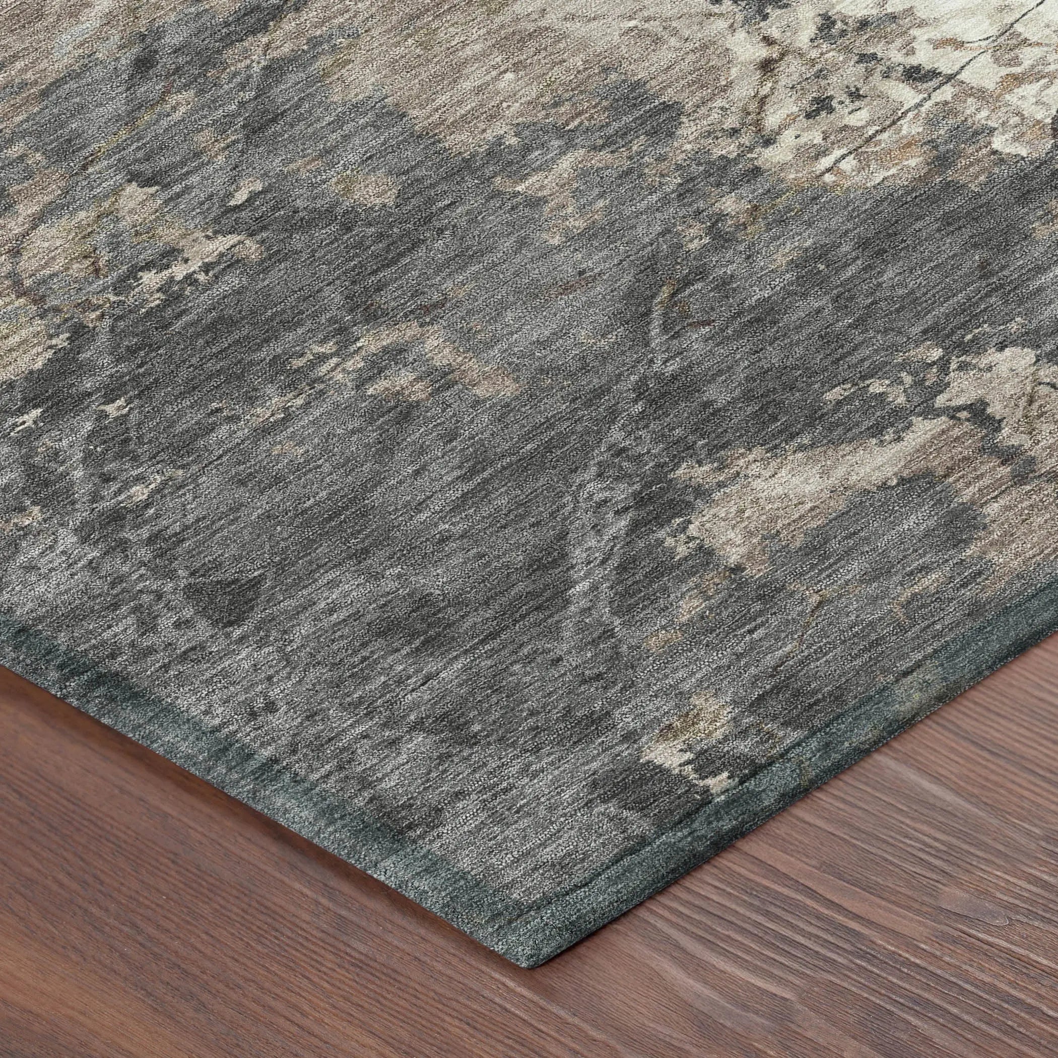 10' X 14' Taupe And Beige Abstract Washable Indoor Outdoor Area Rug Homeroots Outdoor